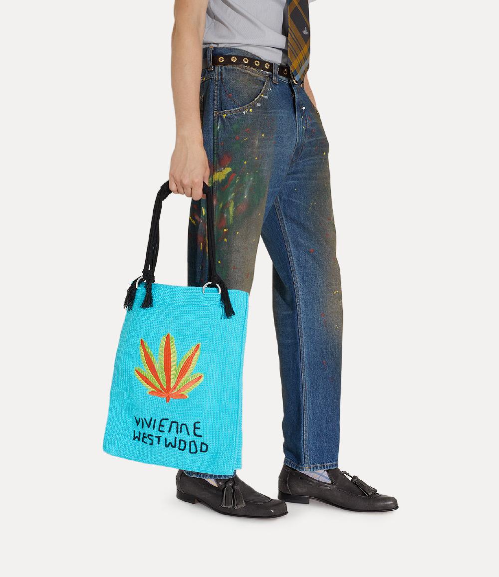 Andreas Kronthaler For Vivienne Westwood Mabel Large Tote BLUE/WEED LEAF