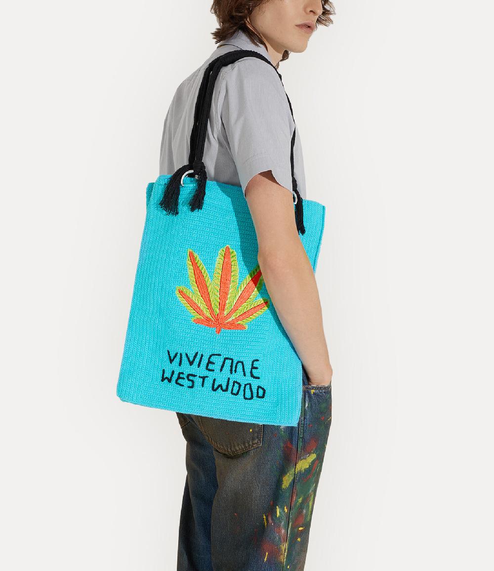 Andreas Kronthaler For Vivienne Westwood Mabel Large Tote BLUE/WEED LEAF