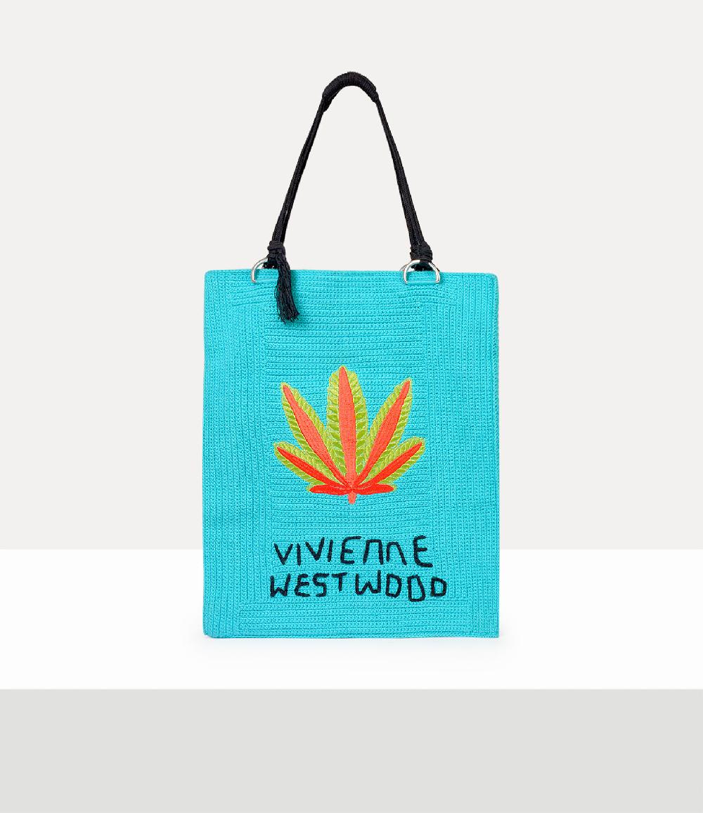 andreas kronthaler for vivienne westwood Mabel Large Tote BLUE/WEED LEAF