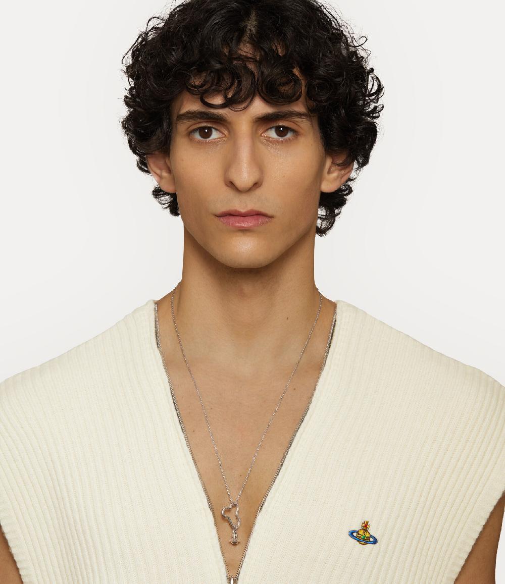Andreas Kronthaler For Vivienne Westwood Man. Chuck Pendant Necklace PLATINUM