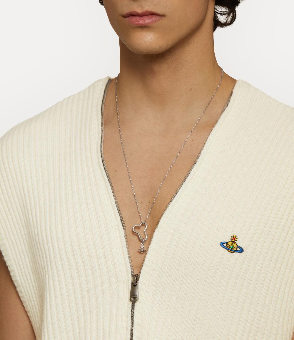 Andreas Kronthaler For Vivienne Westwood Man. Chuck Pendant Necklace PLATINUM
