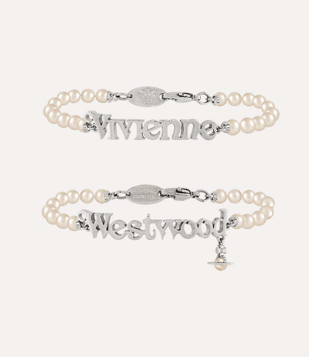 andreas kronthaler for vivienne westwood Man. Emilio Bracelet PLATINUM / CREAM Pearl