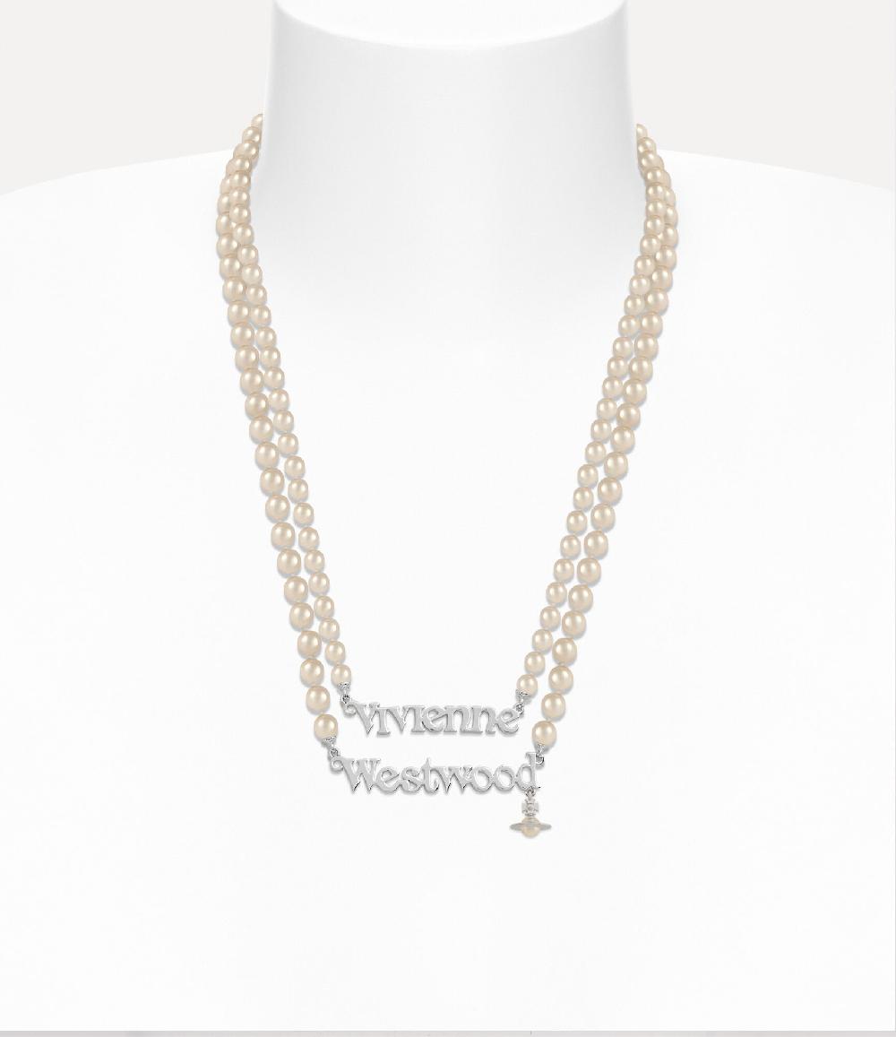 andreas kronthaler for vivienne westwood Man. Emilio Necklace PLATINUM / CREAM Pearl