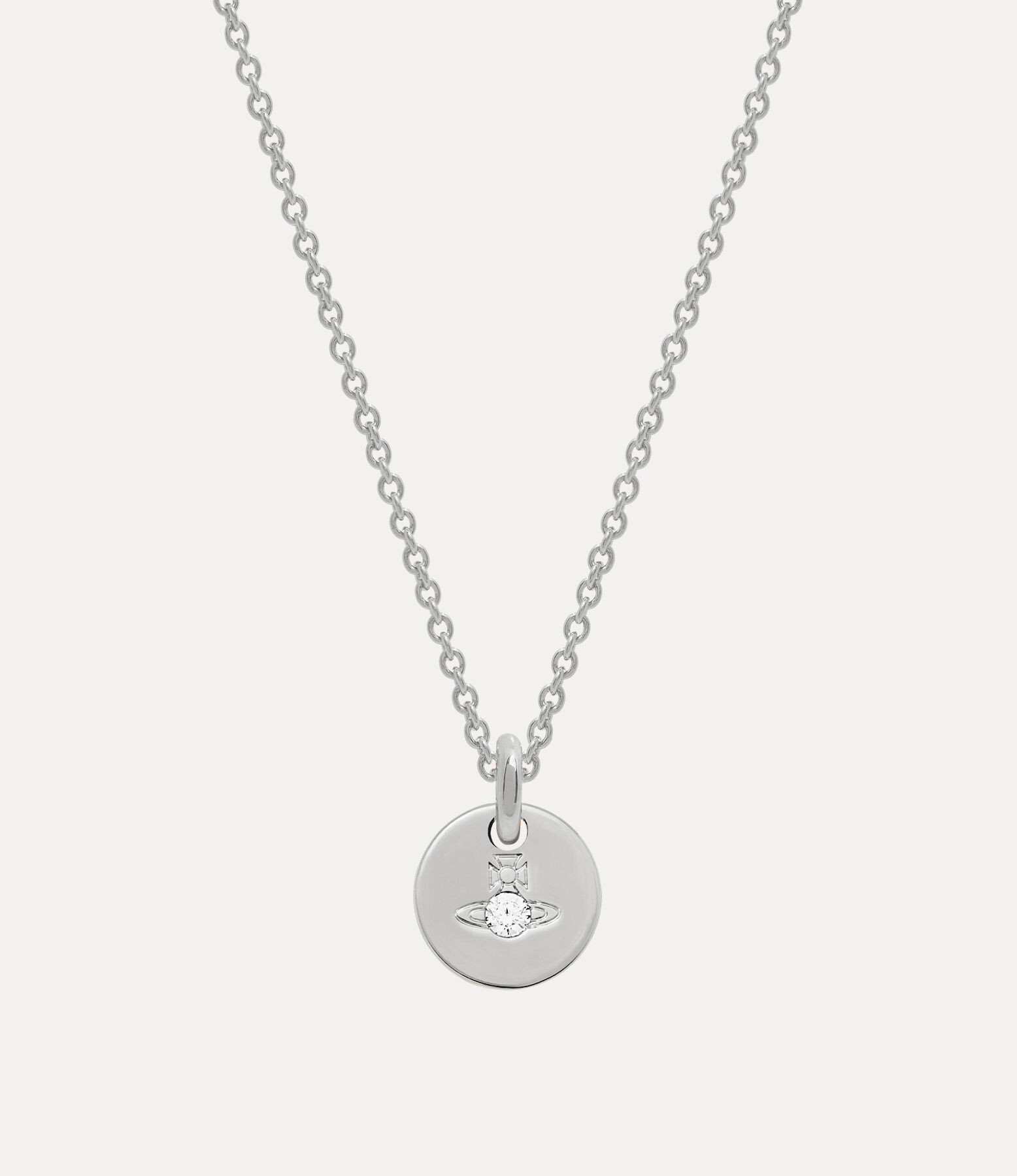 andreas kronthaler for vivienne westwood Man. Lewis Pendant Necklace PLATINUM / WHITE CZ