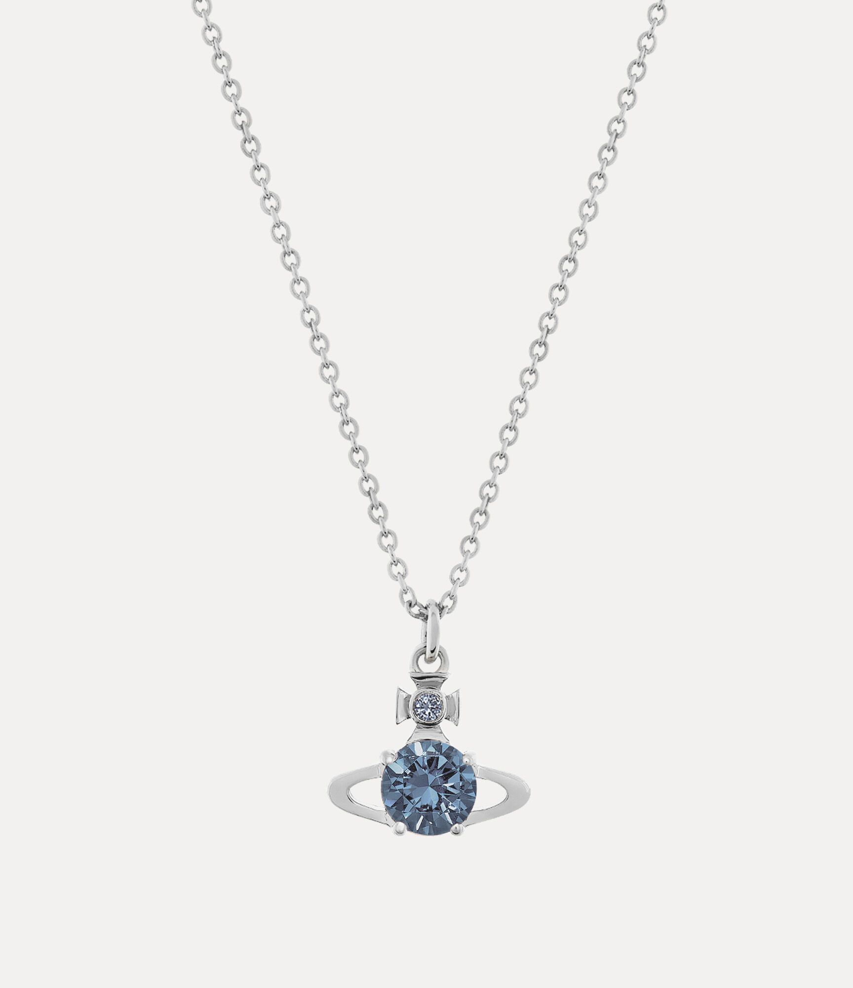 andreas kronthaler for vivienne westwood Man. Reina Pendant Necklace PLATINUM / DENIM BLUE CZ
