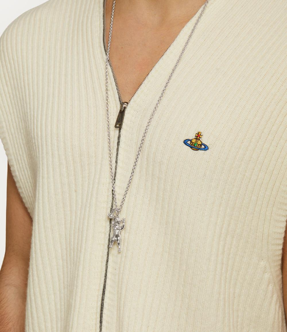 Andreas Kronthaler For Vivienne Westwood Man. Satyr Pendant Necklace PLATINUM