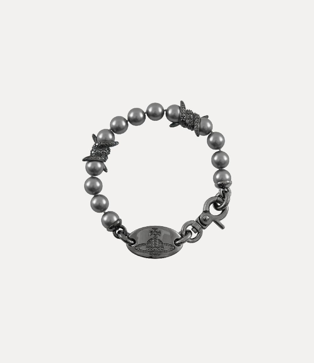 andreas kronthaler for vivienne westwood Man. Verena Bracelet RUTHENIUM / DARK GREY Pearl