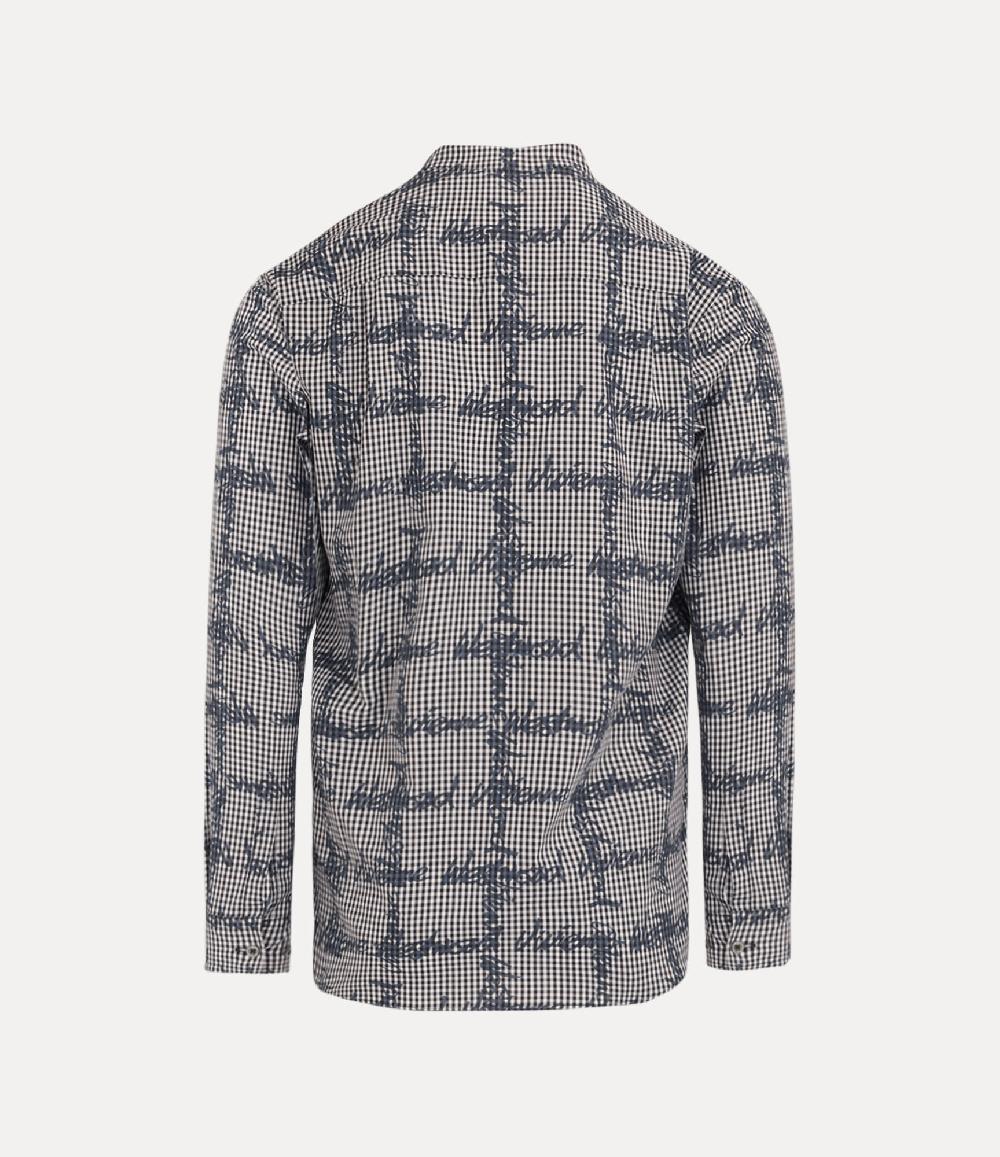 Andreas Kronthaler For Vivienne Westwood Mandarin Shirt GINGHAM/VW BLACK