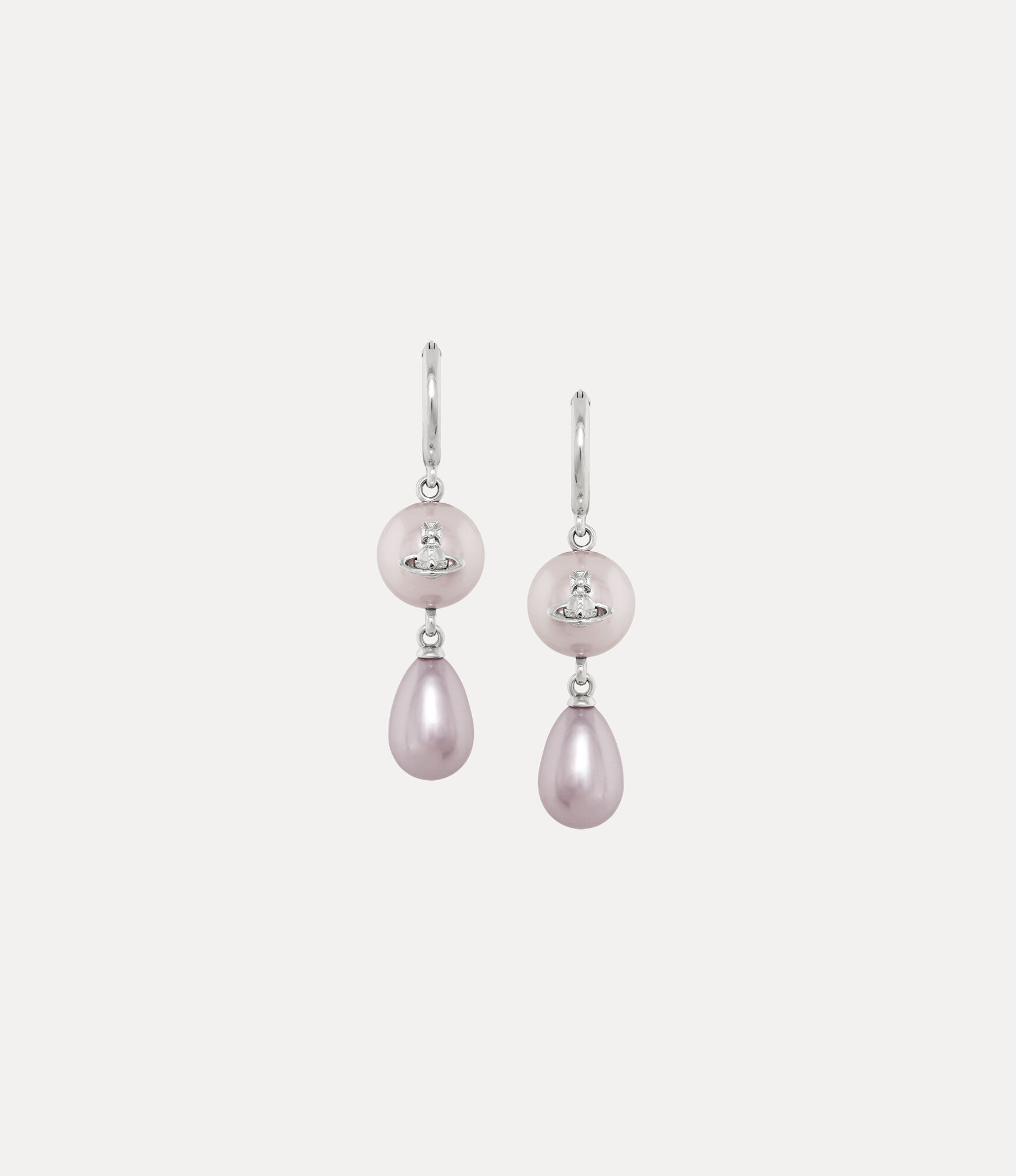 Andreas Kronthaler For Vivienne Westwood Martha Earrings PLATINUM / LAVENDER Pearl
