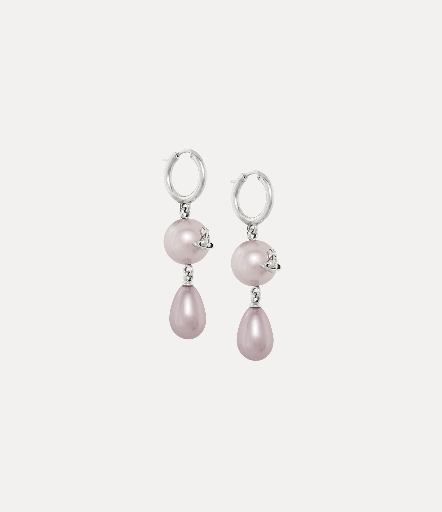 Andreas Kronthaler For Vivienne Westwood Martha Earrings PLATINUM / LAVENDER Pearl
