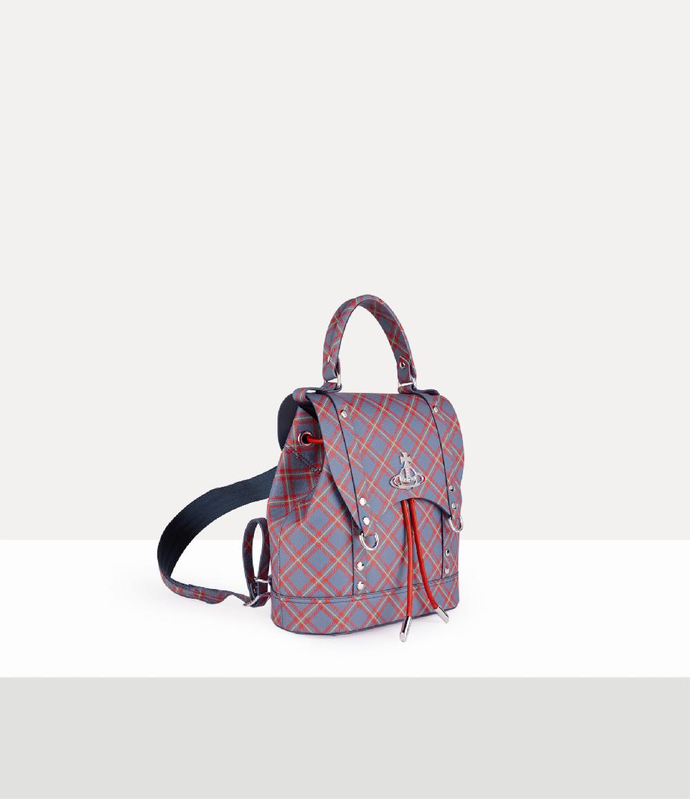 Andreas Kronthaler For Vivienne Westwood Max Small Backpack BLUE/ORANGE TARTAN