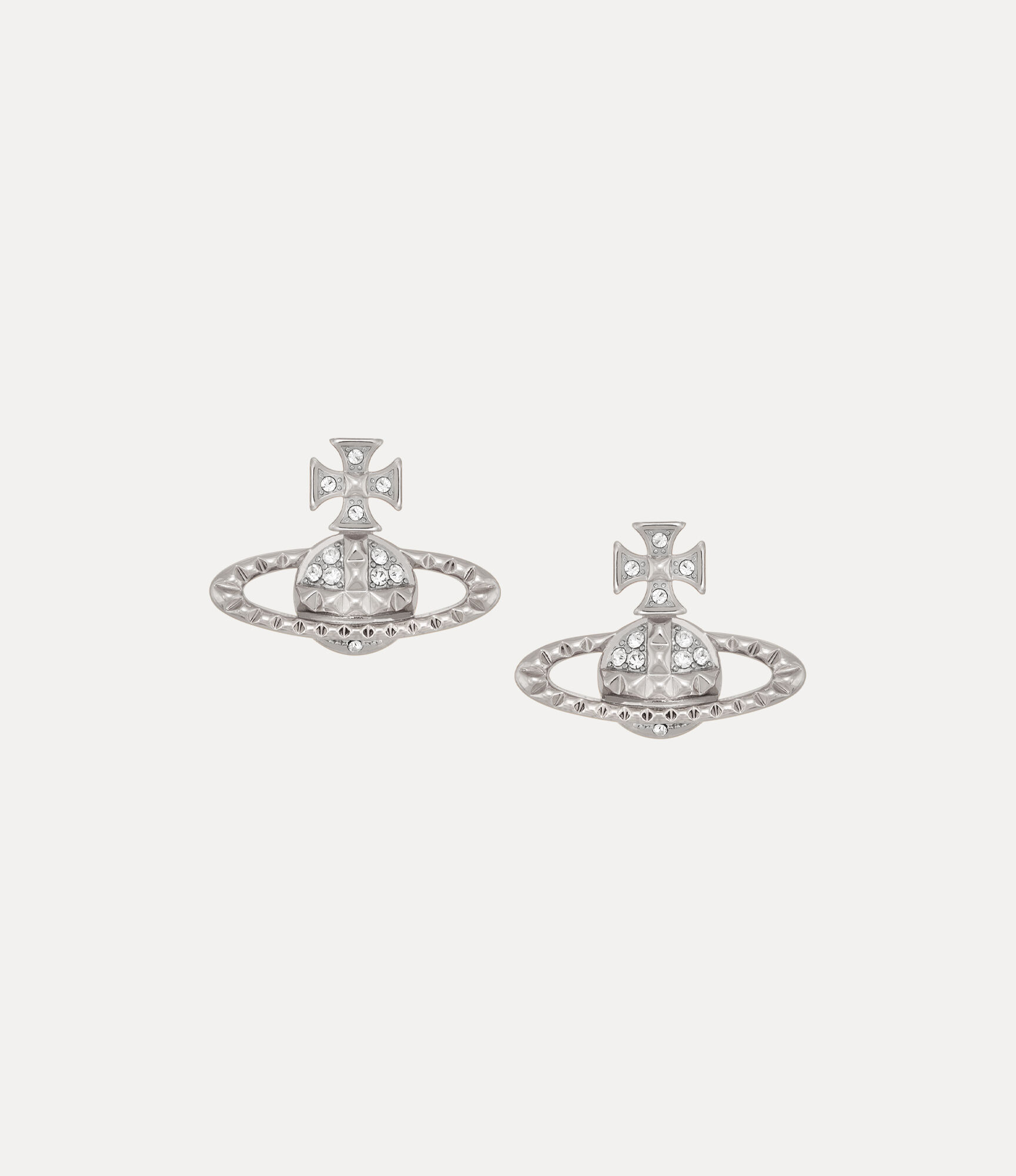 andreas kronthaler for vivienne westwood Mayfair Bas Relief Earrings RHODIUM Crystal