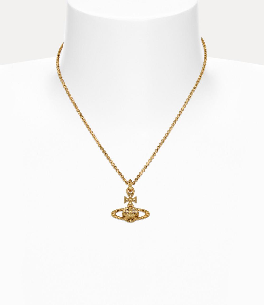 Andreas Kronthaler For Vivienne Westwood Mayfair Bas Relief Pendant Necklace GOLD / CRYSTAL AB Crystal