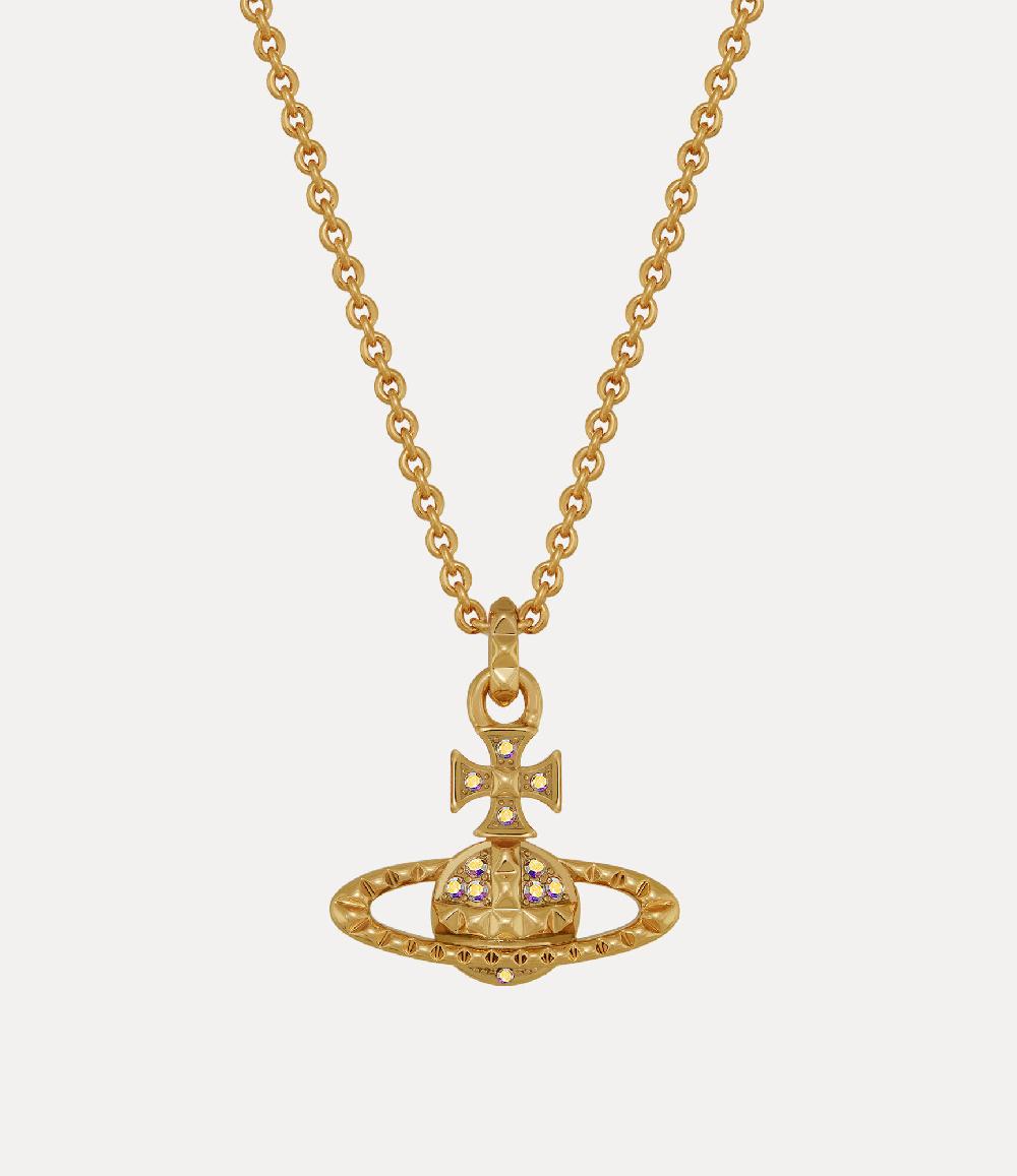andreas kronthaler for vivienne westwood Mayfair Bas Relief Pendant Necklace GOLD / CRYSTAL AB Crystal