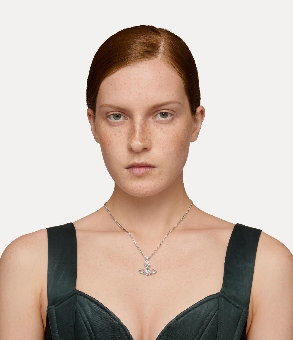 Andreas Kronthaler For Vivienne Westwood Mayfair Bas Relief Pendant Necklace Rhodium Crystal