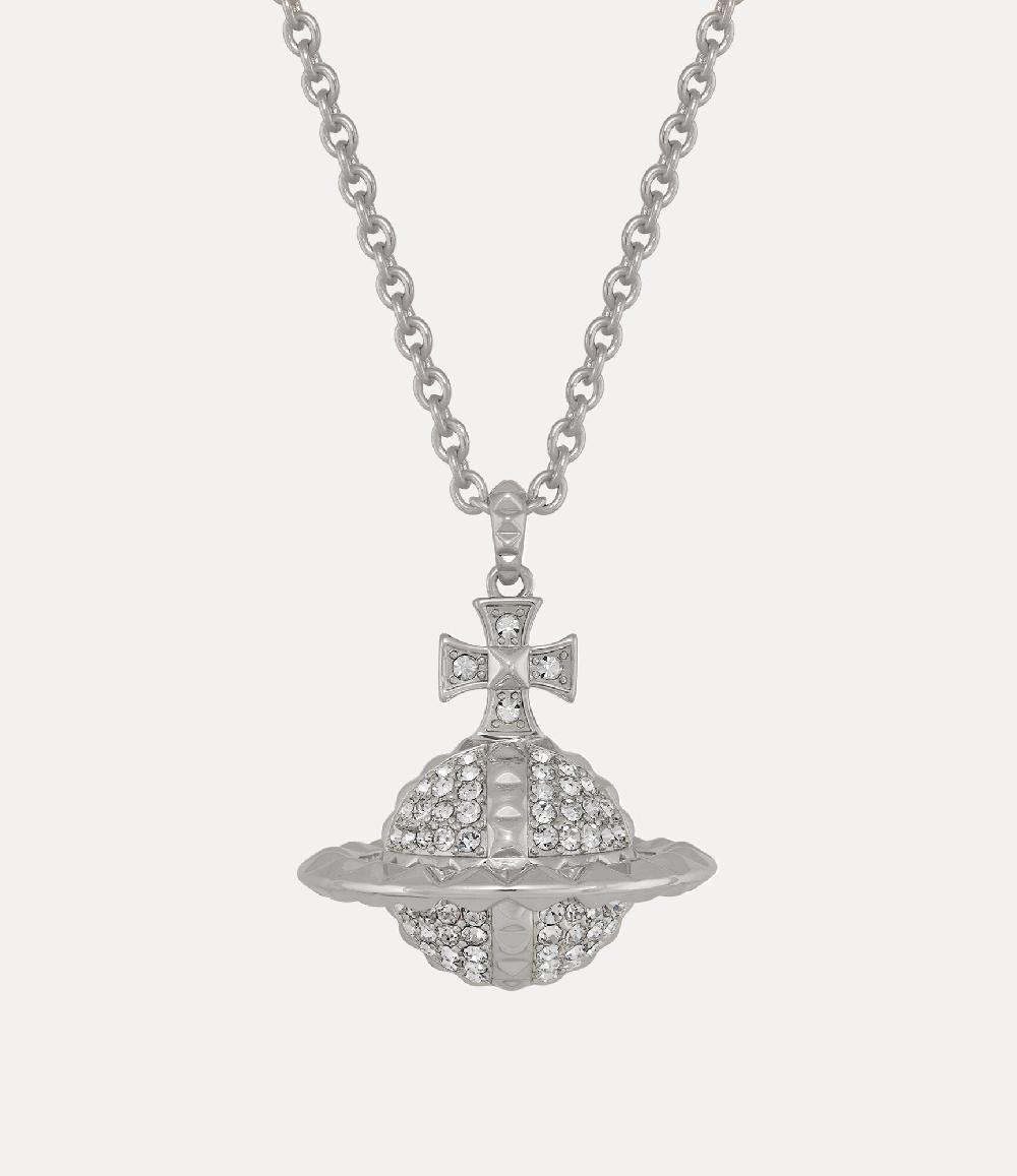 andreas kronthaler for vivienne westwood Mayfair Large Orb pendant necklace RHODIUM / CRYSTAL Crystal