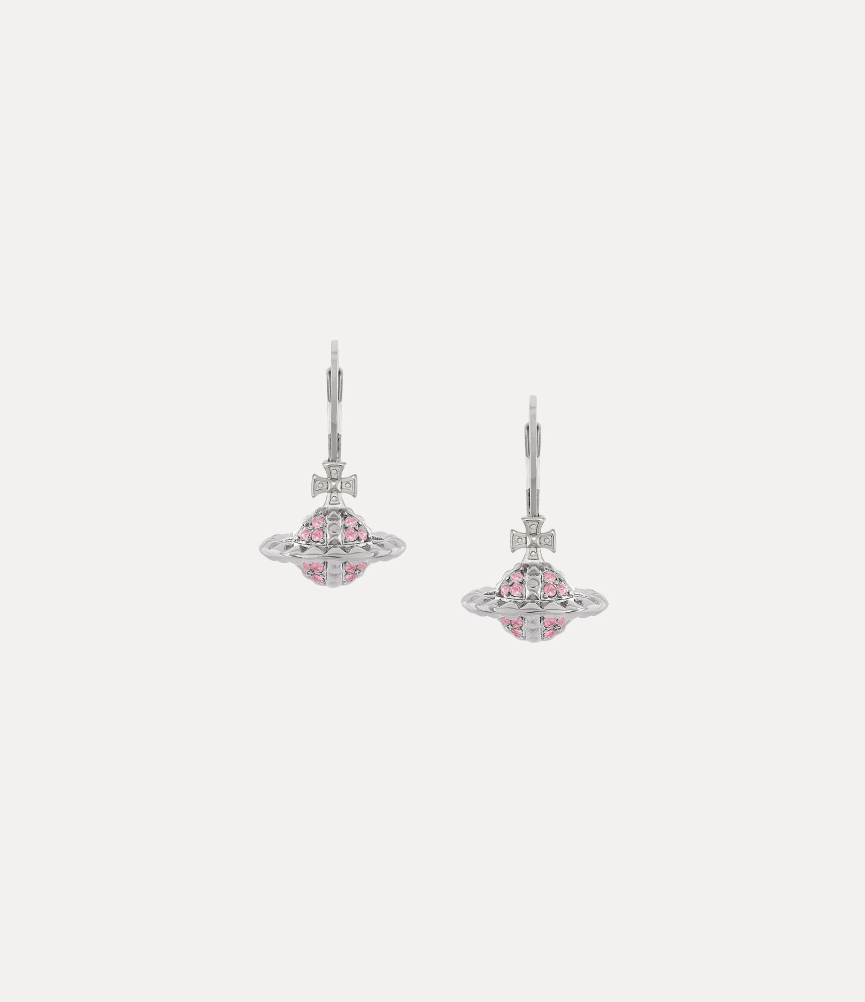 andreas kronthaler for vivienne westwood Mayfair Small Orb Earrings RHODIUM / LIGHT ROSE Crystal