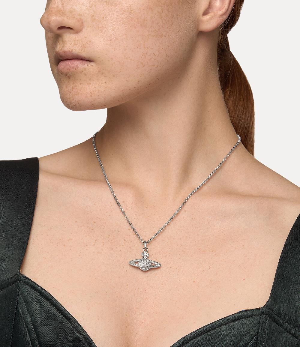 Andreas Kronthaler For Vivienne Westwood Mini Bas Relief Pendant Necklace Platinum / Crystal