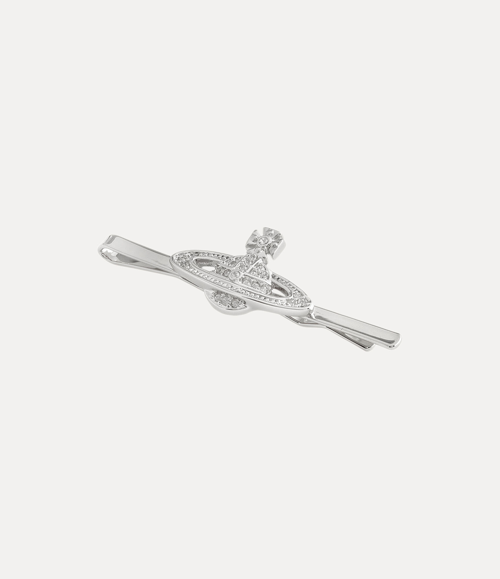 Andreas Kronthaler For Vivienne Westwood Mini Bas Relief Tie Clip PLATINUM / CRYSTAL Crystal