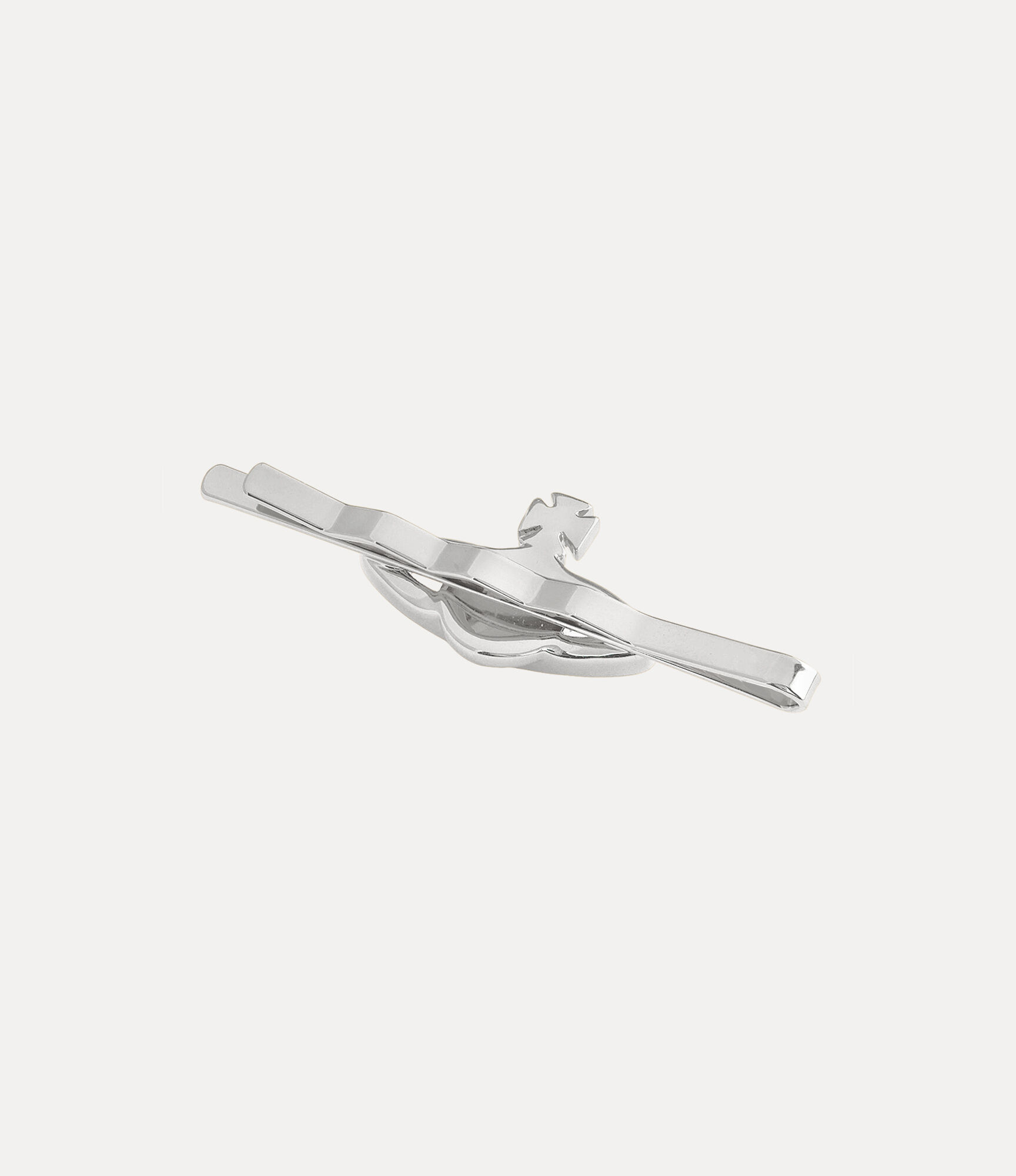 Andreas Kronthaler For Vivienne Westwood Mini Bas Relief Tie Clip PLATINUM / CRYSTAL Crystal