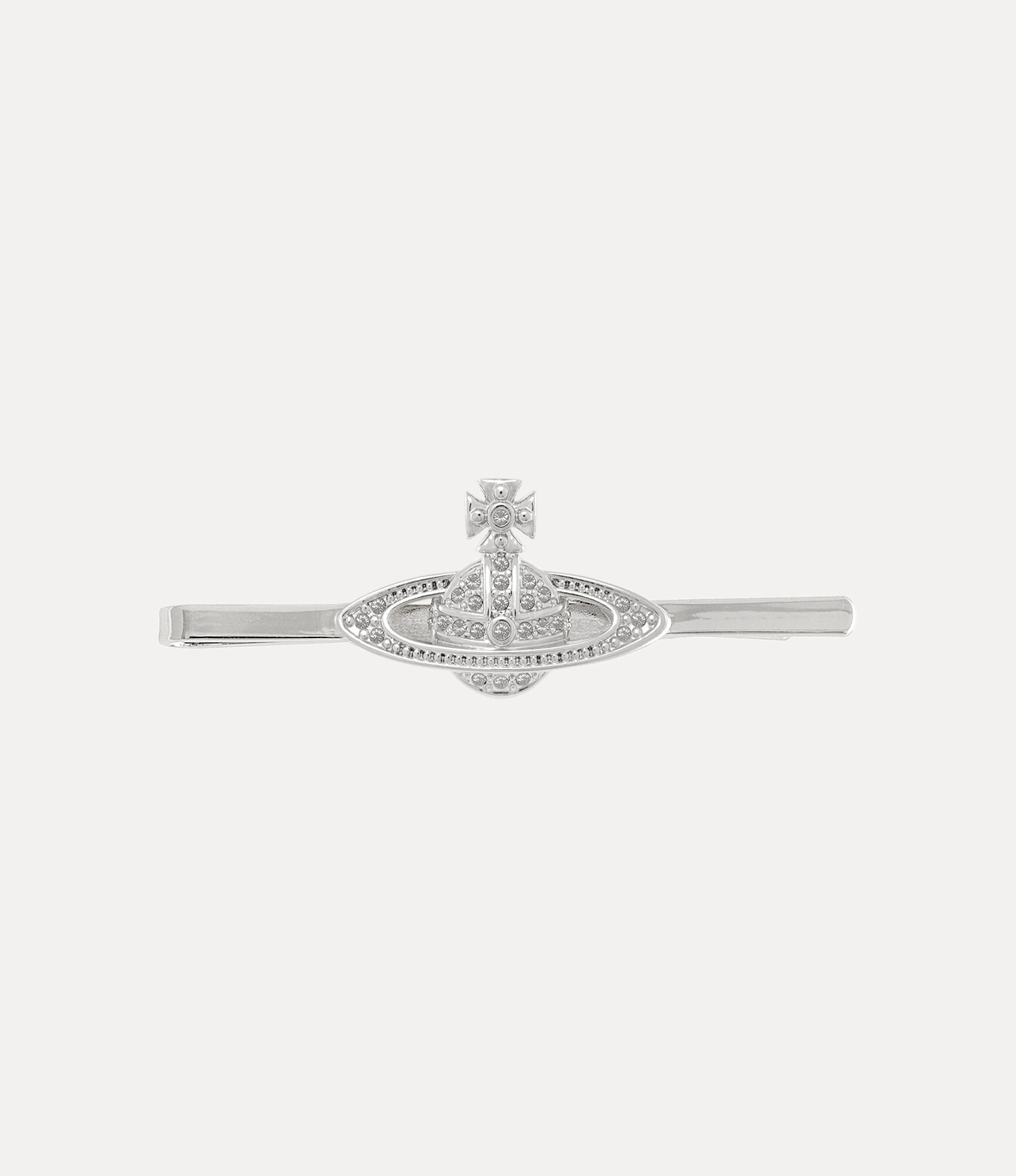 andreas kronthaler for vivienne westwood Mini Bas Relief Tie Clip PLATINUM / CRYSTAL Crystal