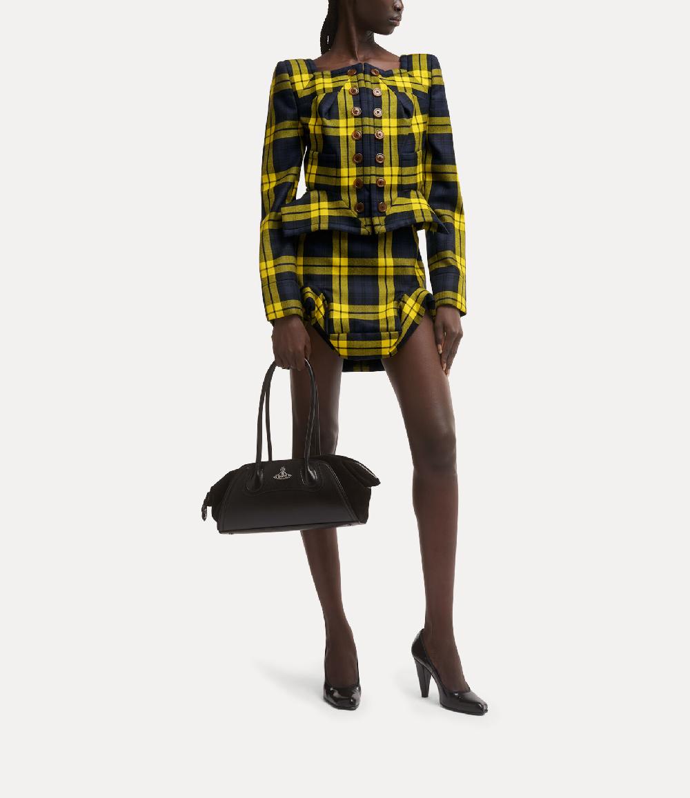 Andreas Kronthaler For Vivienne Westwood Mini Double Frame Skirt NAVY/YELLOW