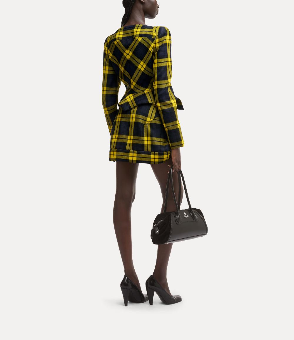 Andreas Kronthaler For Vivienne Westwood Mini Double Frame Skirt NAVY/YELLOW