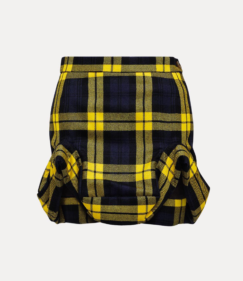 andreas kronthaler for vivienne westwood Mini Double Frame Skirt NAVY/YELLOW