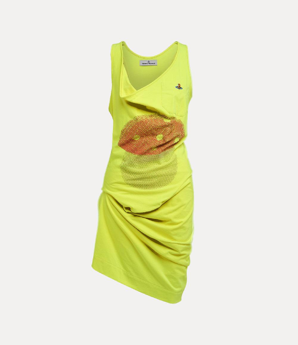 andreas kronthaler for vivienne westwood Mushroom Marea Dress NEON YELLOW