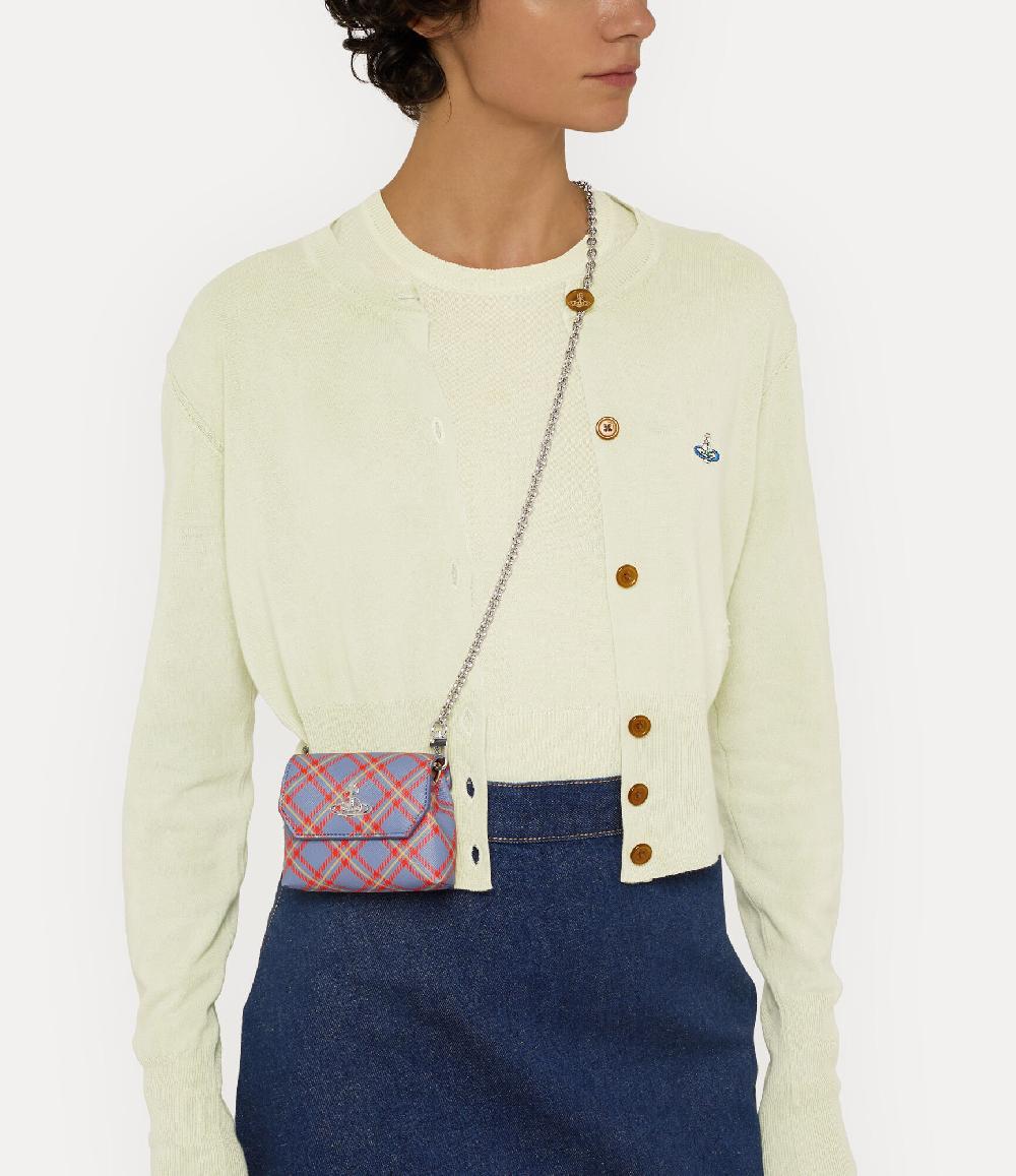 Andreas Kronthaler For Vivienne Westwood Nano Pouch BLUE/ORANGE TARTAN