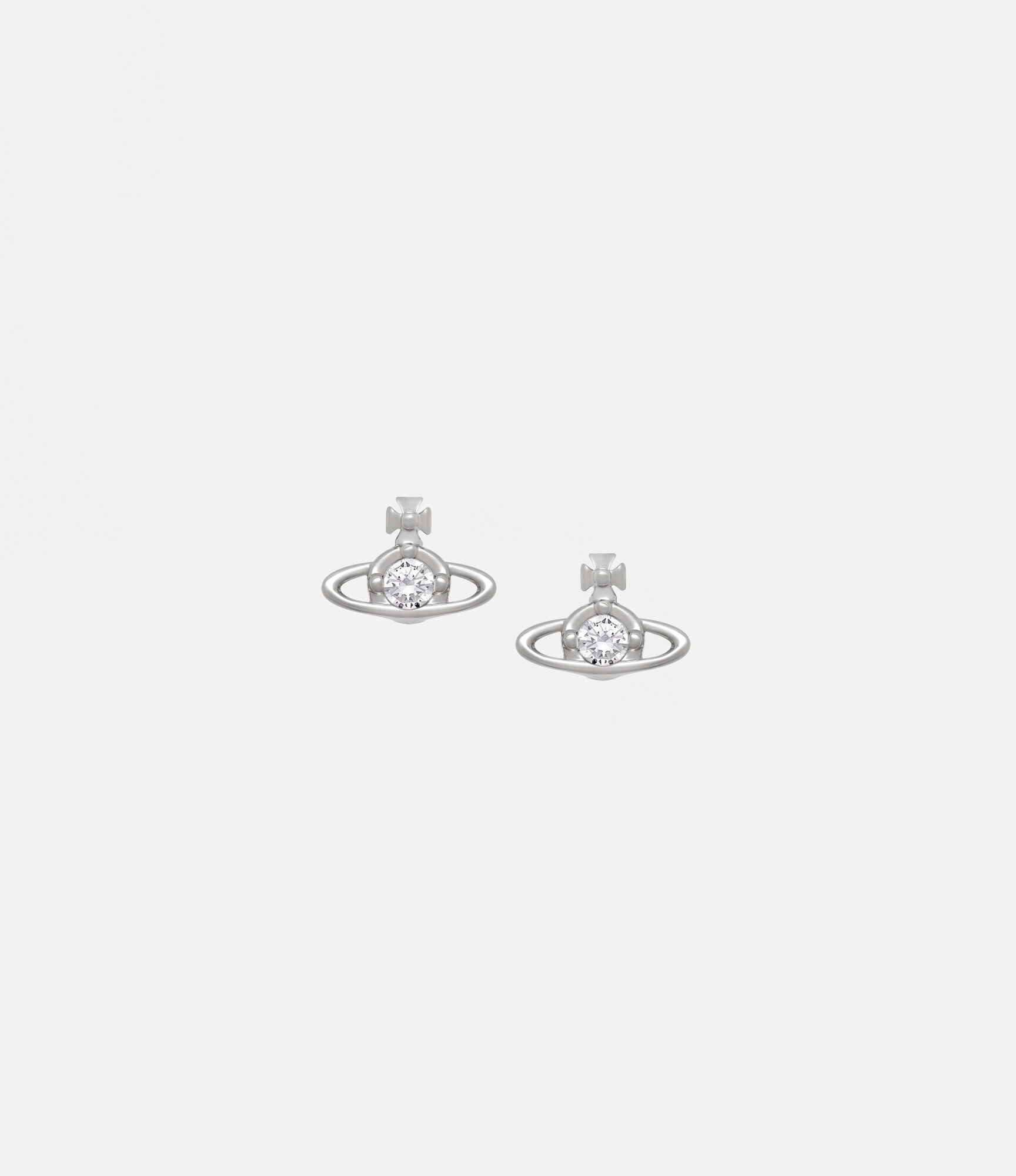 andreas kronthaler for vivienne westwood Nano Solitaire Earrings PLATINUM / CRYSTAL Crystal