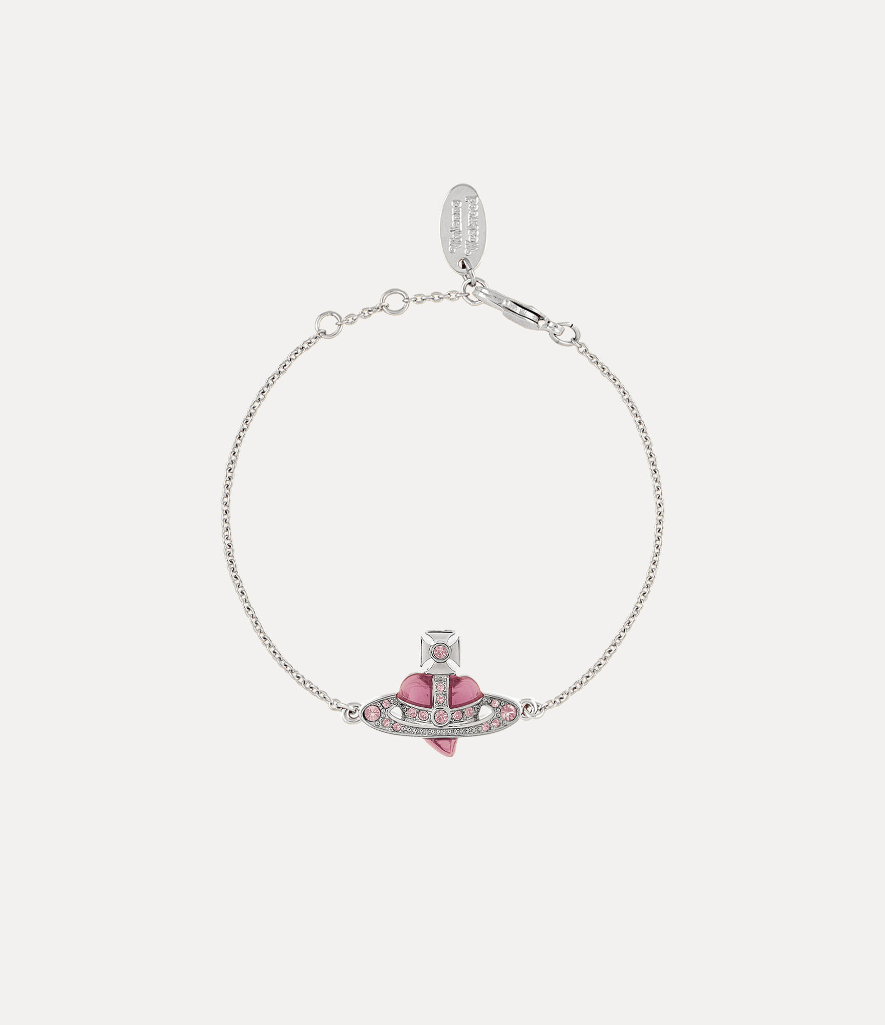 andreas kronthaler for vivienne westwood New Diamante Heart Bracelet PLATINUM/VINTAGE ROSE Crystal/LIGHT ROSE Enamel andreas kronthaler for vivienne westwood New Diamante Heart Bracelet PLATINUM/VINTAGE ROSE Crystal/LIGHT ROSE Enamel