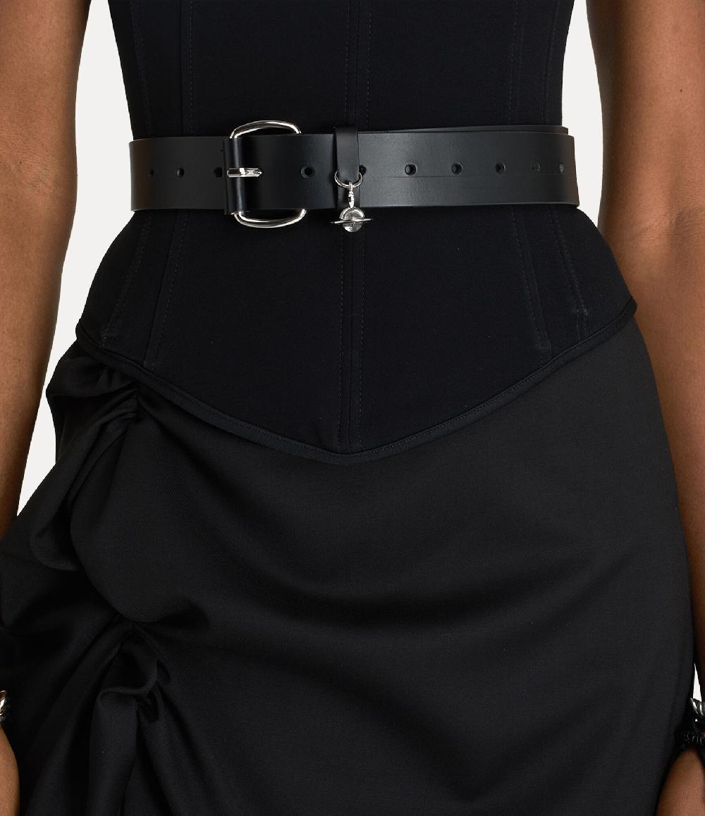 Andreas Kronthaler For Vivienne Westwood New Wide Alex Charm Belt BLACK