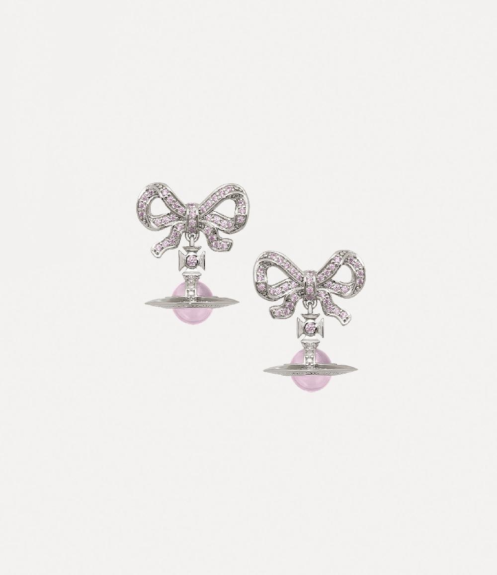 Andreas Kronthaler For Vivienne Westwood Octavie Earrings PLATINUM / PINK PINK CZ