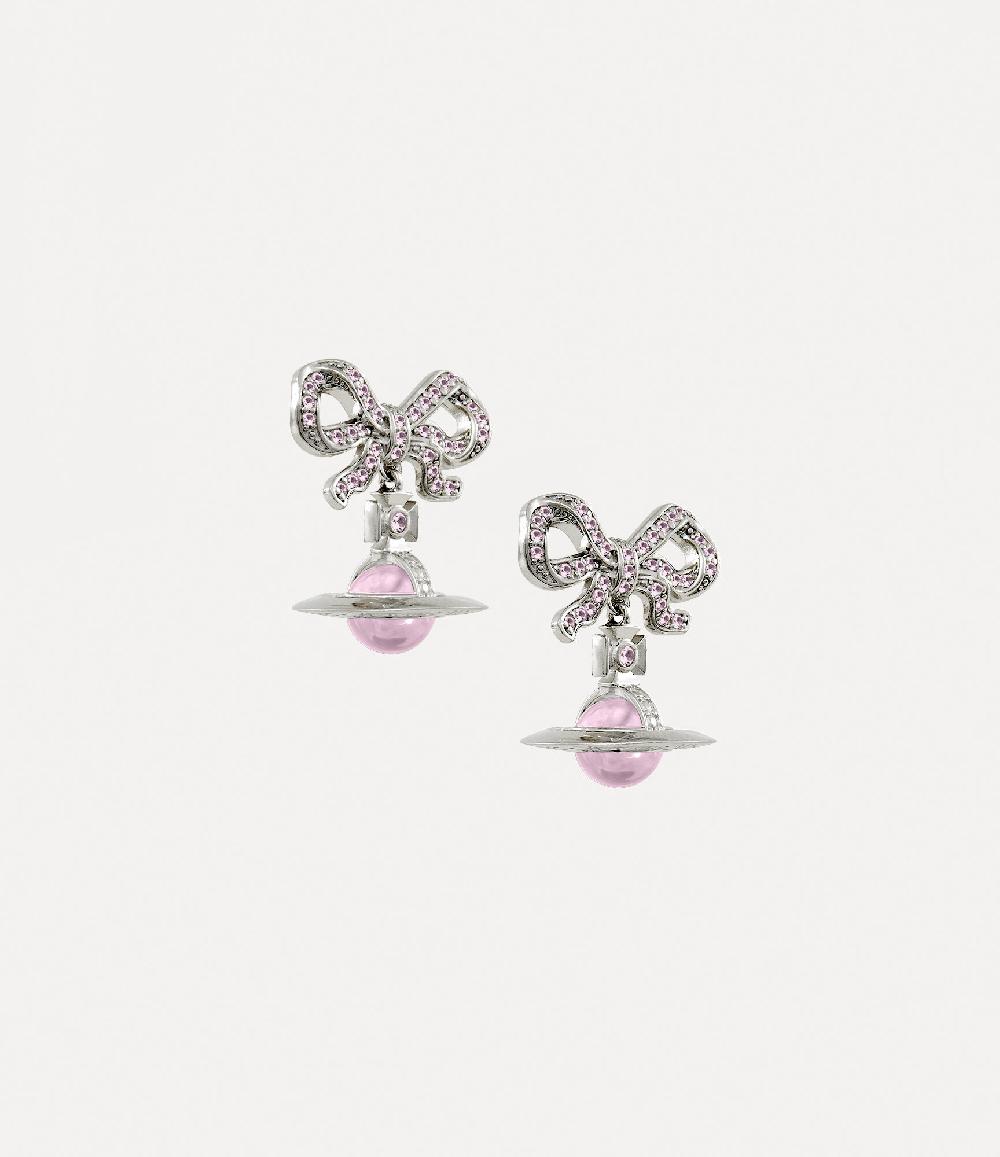 Andreas Kronthaler For Vivienne Westwood Octavie Earrings PLATINUM / PINK PINK CZ