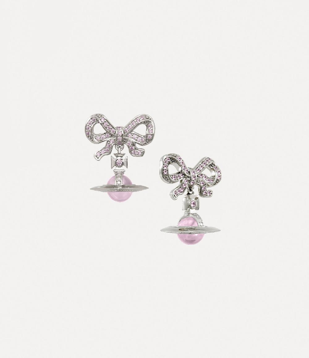 andreas kronthaler for vivienne westwood Octavie Earrings PLATINUM / PINK PINK CZ