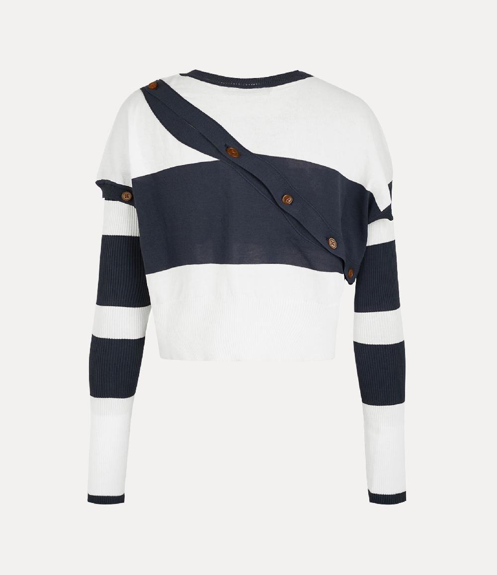 Andreas Kronthaler For Vivienne Westwood Olivia Cardigan WHITE/GREY BLUE