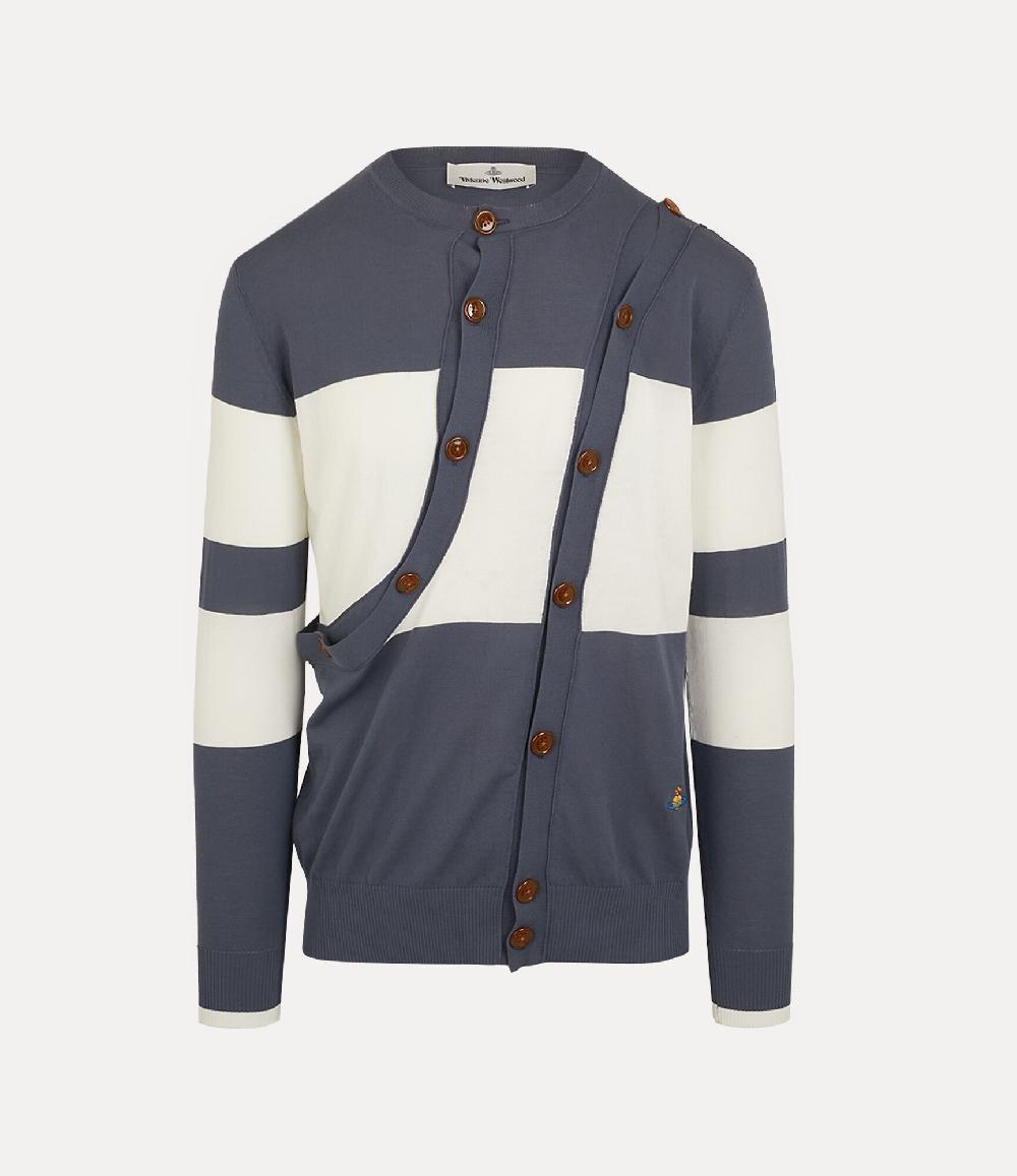 andreas kronthaler for vivienne westwood Ollie Cardigan WHITE/GREY BLUE