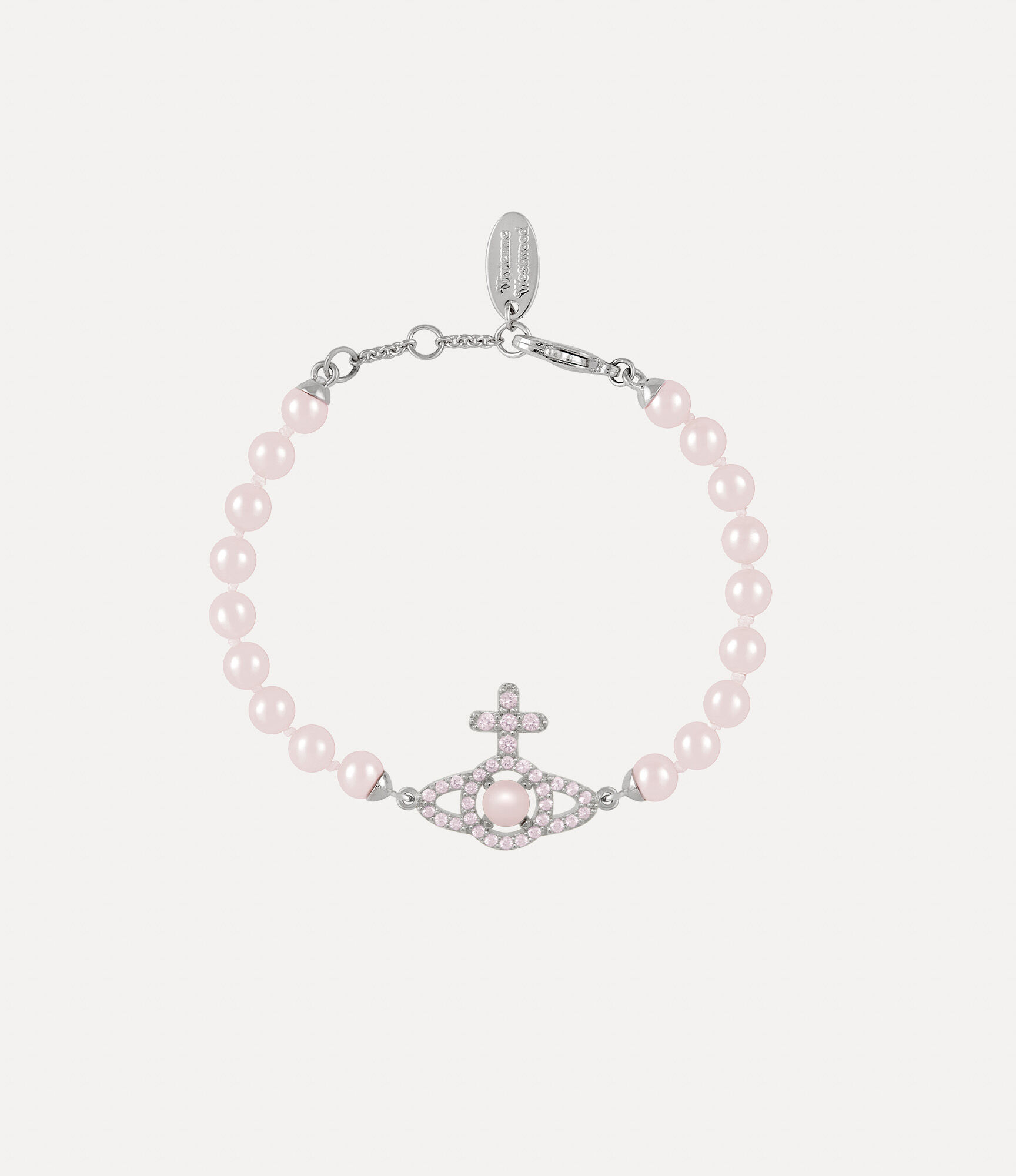 andreas kronthaler for vivienne westwood Olympia Pearl Bracelet PLATINUM / PINK CZ / ROSALINE Pearl andreas kronthaler for vivienne westwood Olympia Pearl Bracelet PLATINUM / PINK CZ / ROSALINE Pearl