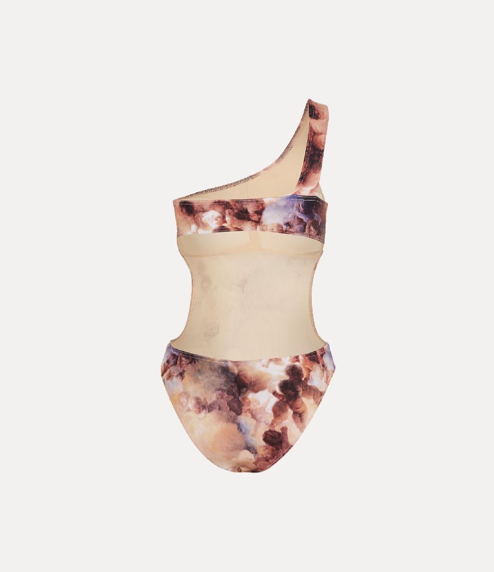 Andreas Kronthaler For Vivienne Westwood One Shoulder Swimsuit CHERUBS