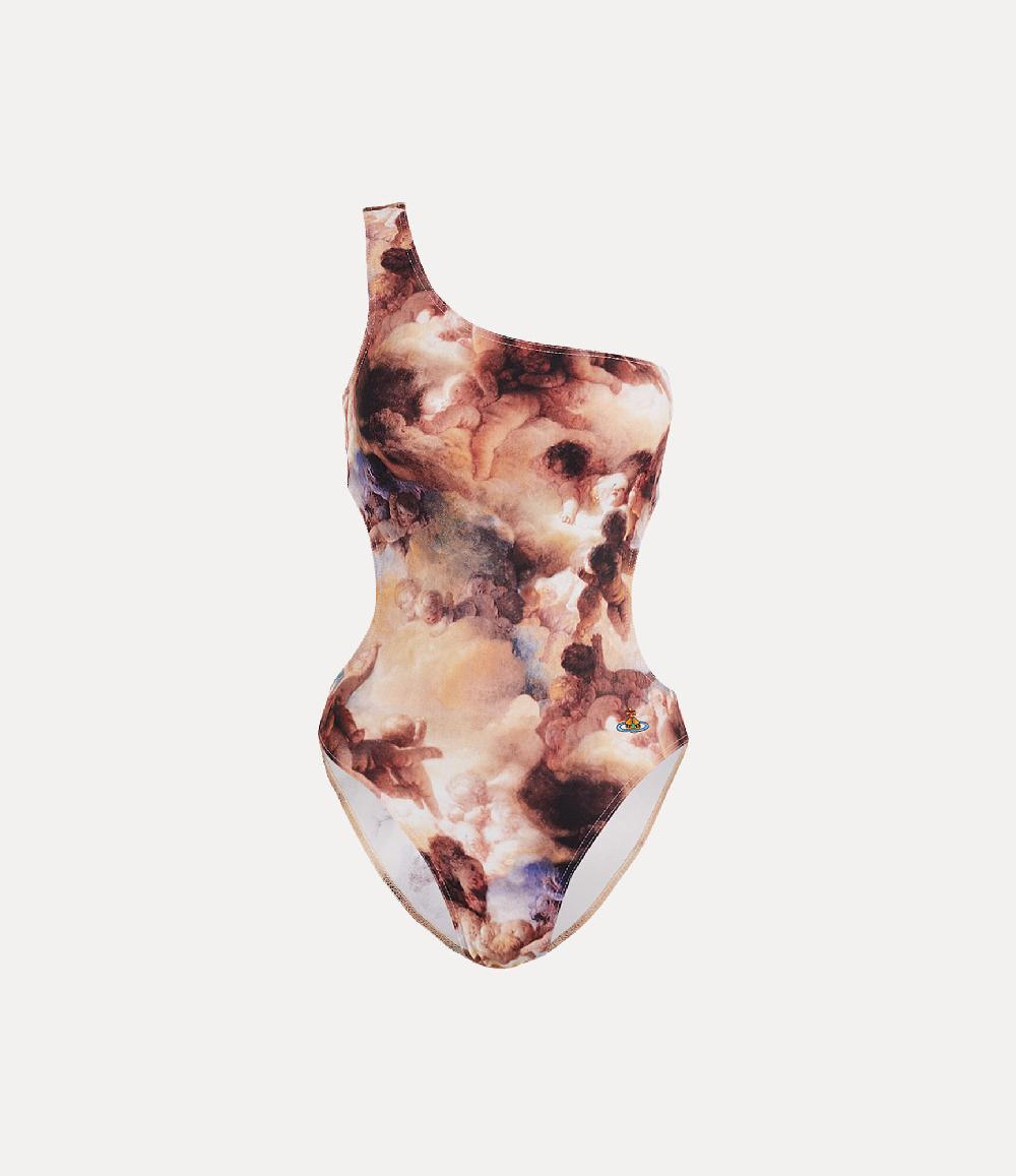 andreas kronthaler for vivienne westwood One Shoulder Swimsuit CHERUBS