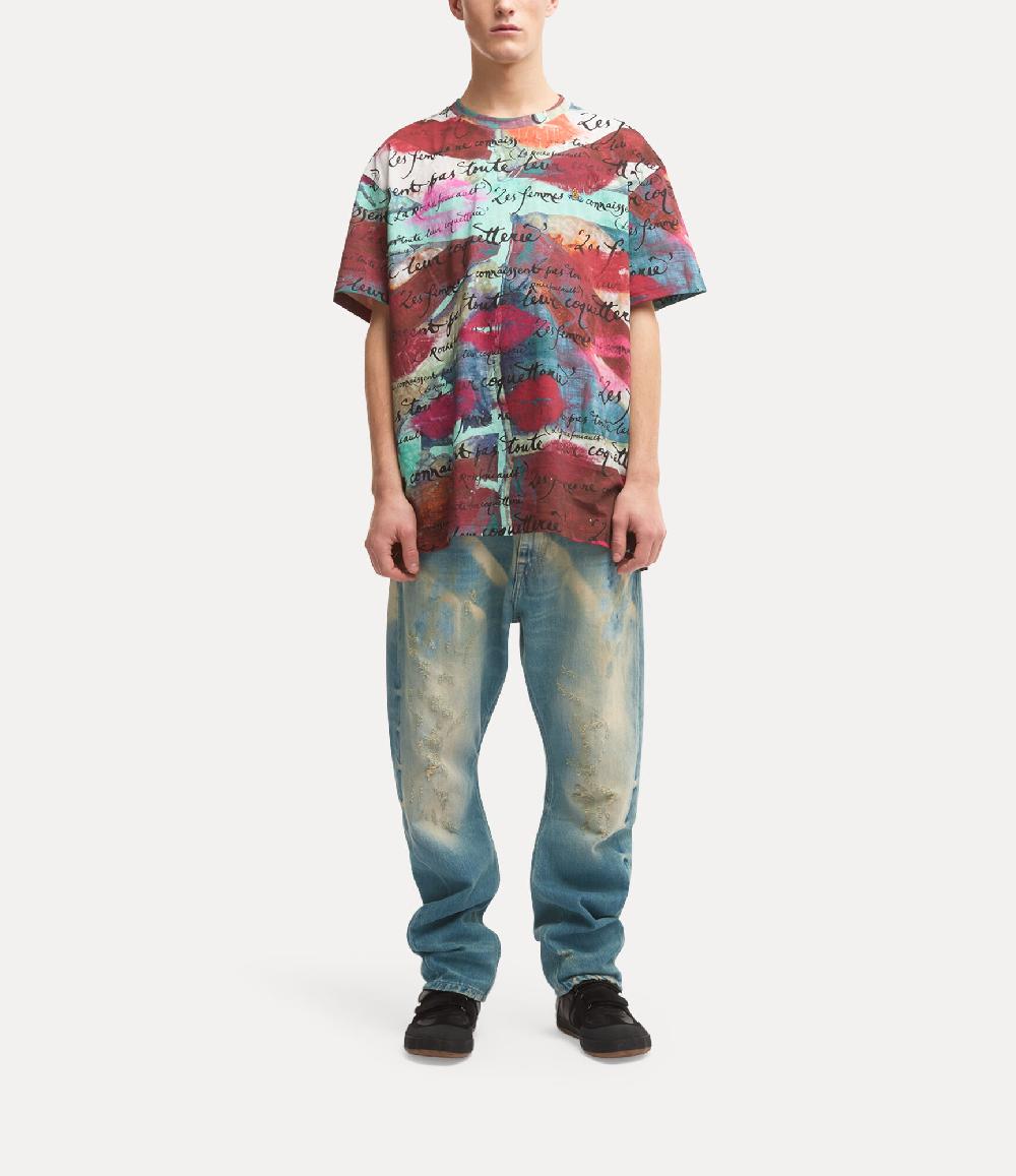 Andreas Kronthaler For Vivienne Westwood Oversized T-shirt UNION JACK/KISSES