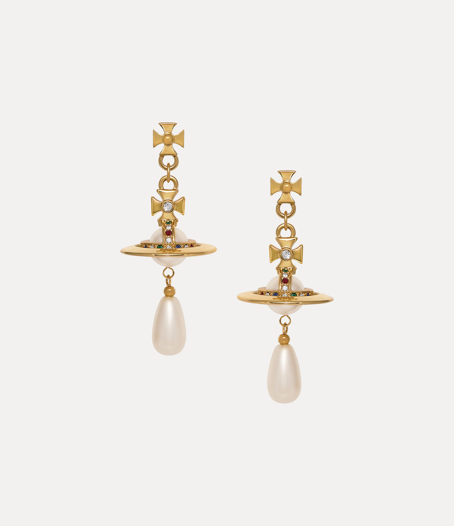 andreas kronthaler for vivienne westwood Pearl Drop Earrings GOLD/PEARL/MULTI