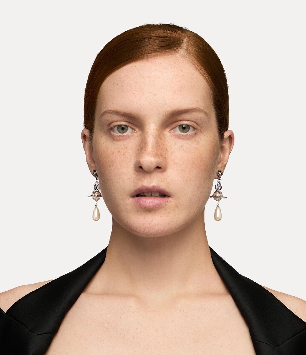 Andreas Kronthaler For Vivienne Westwood Pearl Drop Earrings PLATINUM/PEARL/MULTI