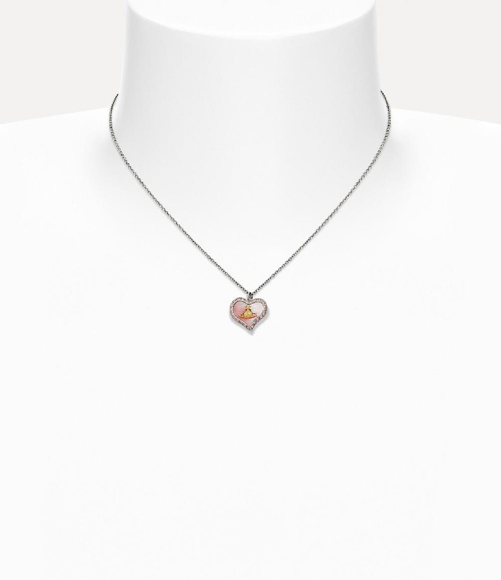 Andreas Kronthaler For Vivienne Westwood Petra Pendant Necklace PLATINUM/GOLD/CORAL