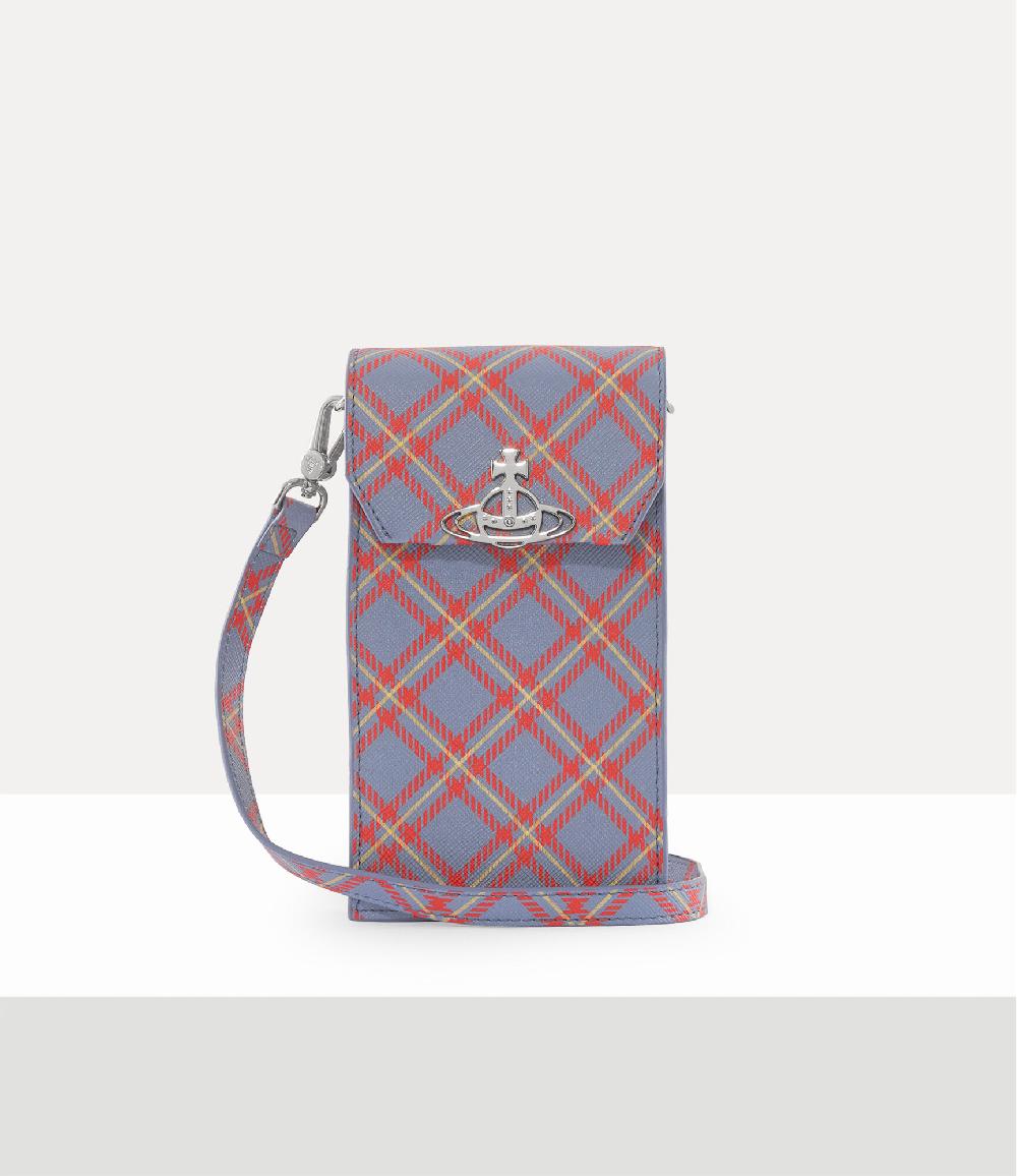 andreas kronthaler for vivienne westwood Phone Bag BLUE/ORANGE TARTAN