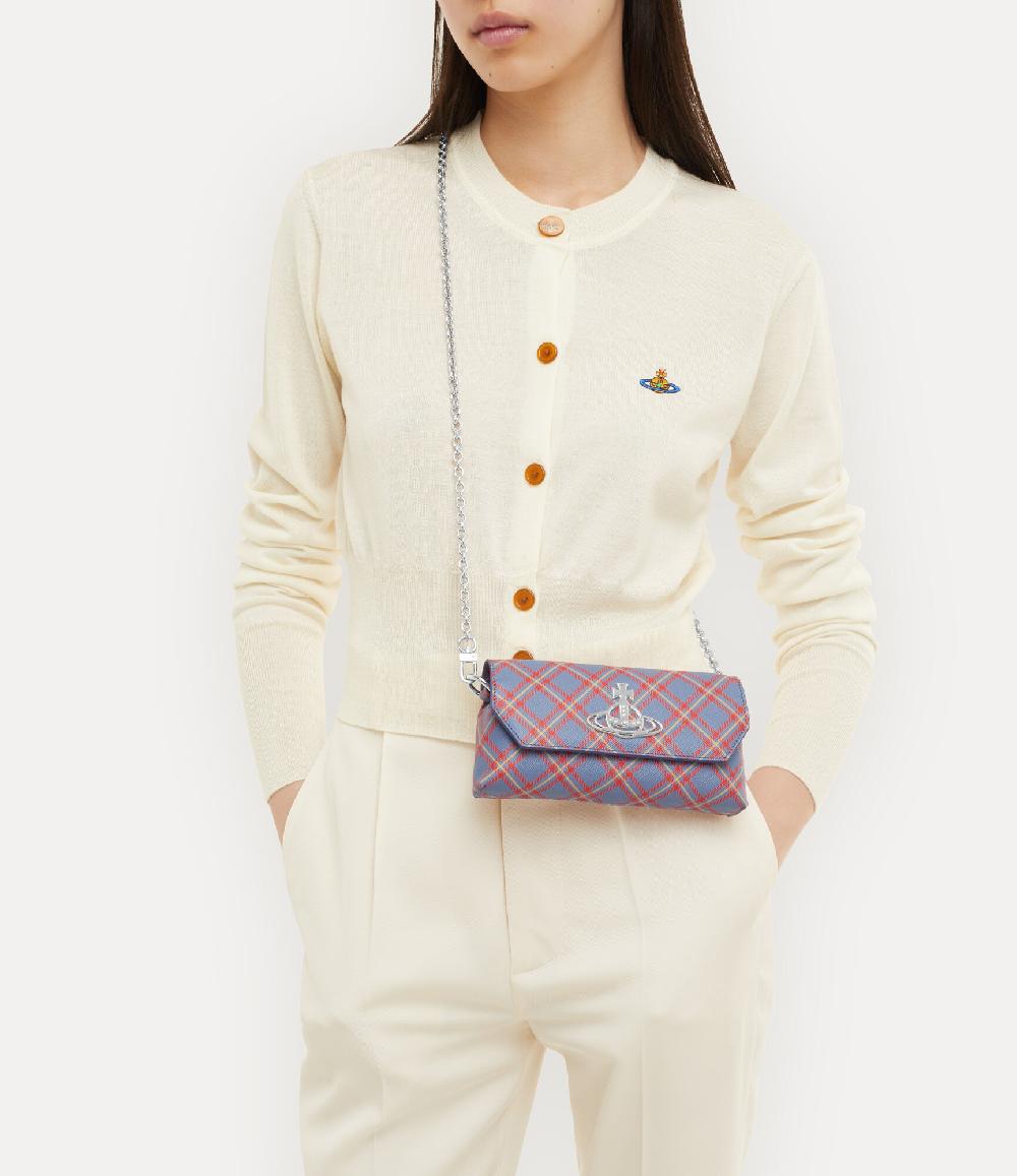 Andreas Kronthaler For Vivienne Westwood Pouch Mini Bag BLUE/ORANGE TARTAN