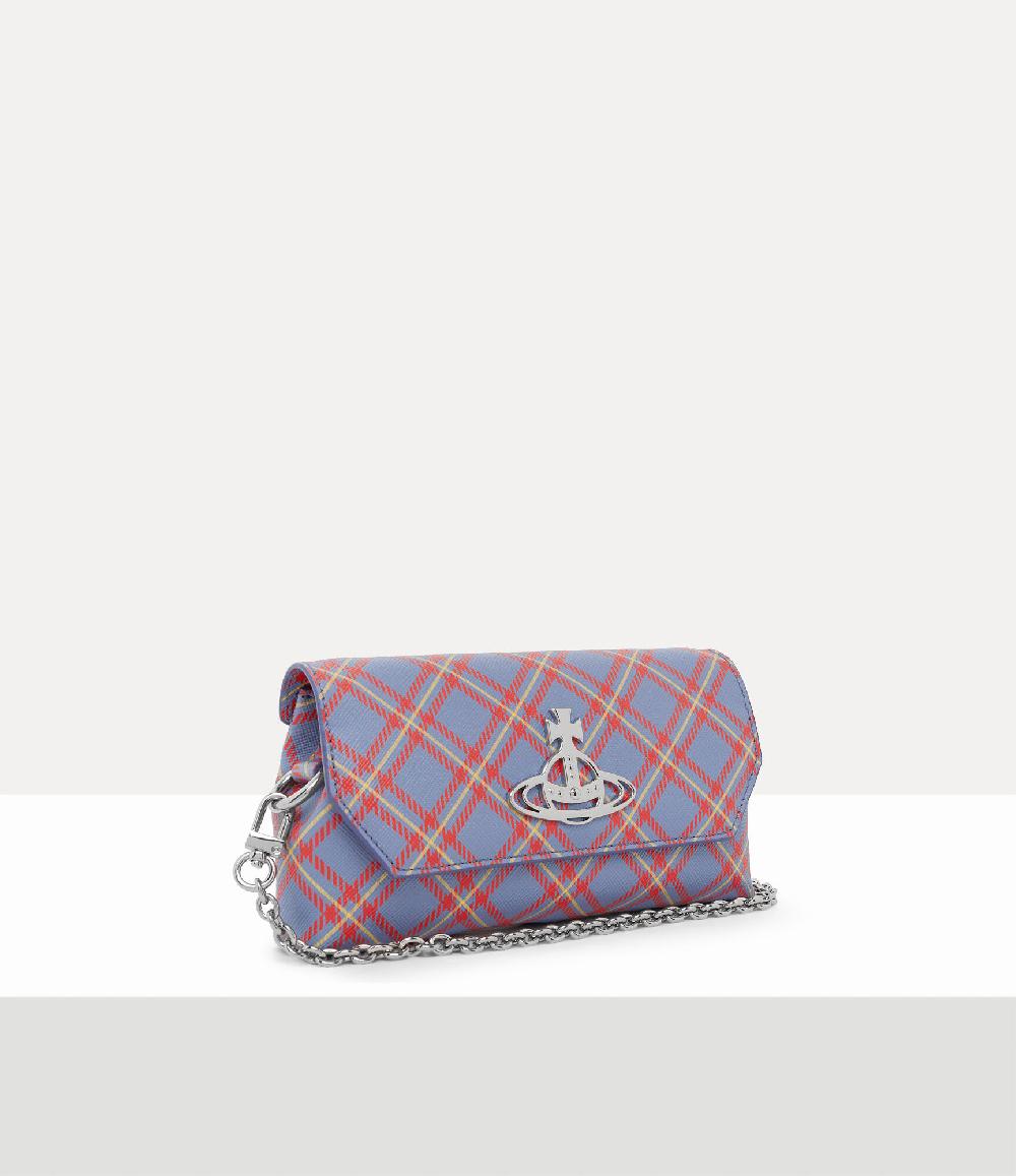 Andreas Kronthaler For Vivienne Westwood Pouch Mini Bag BLUE/ORANGE TARTAN