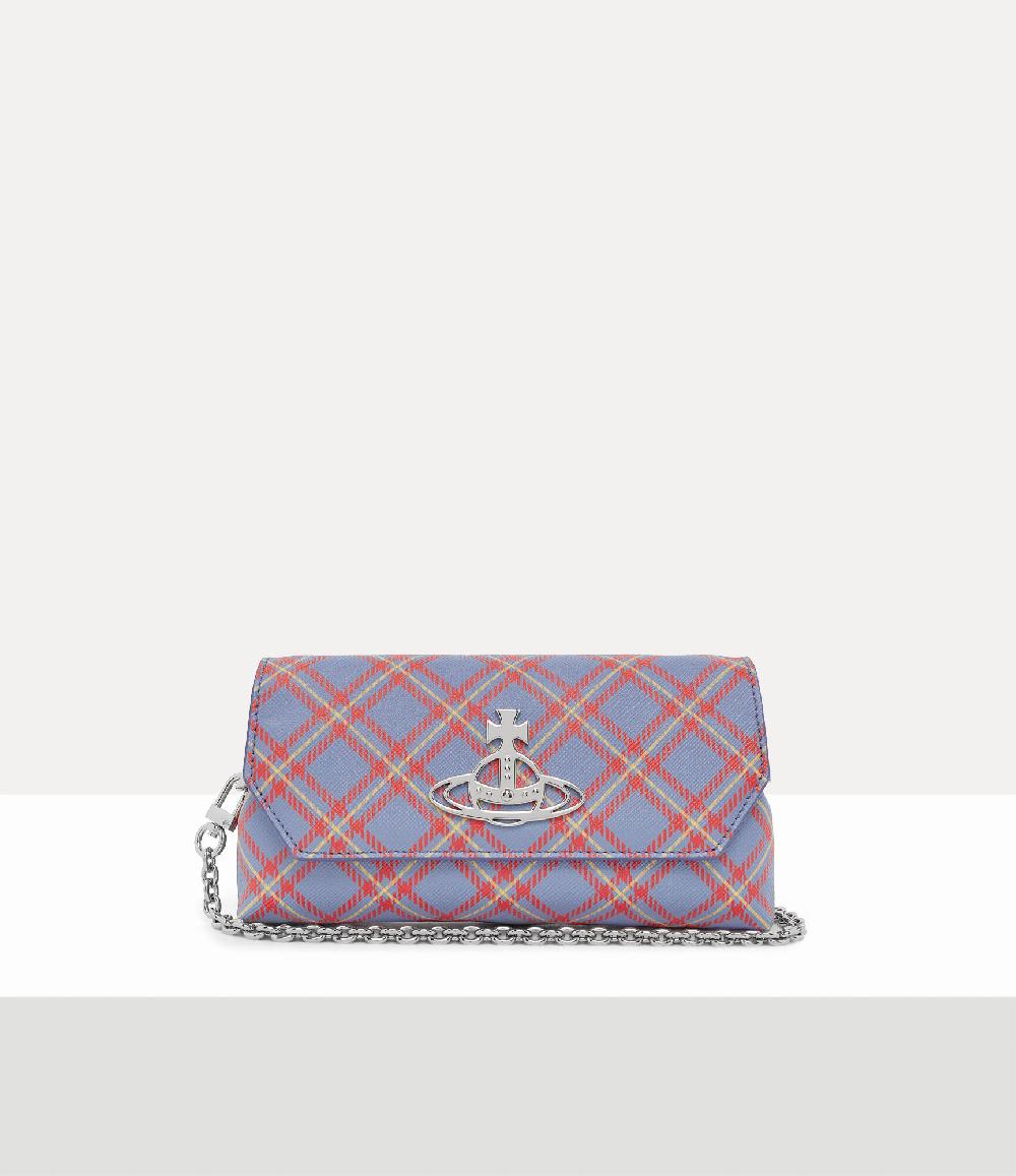 andreas kronthaler for vivienne westwood Pouch Mini Bag BLUE/ORANGE TARTAN