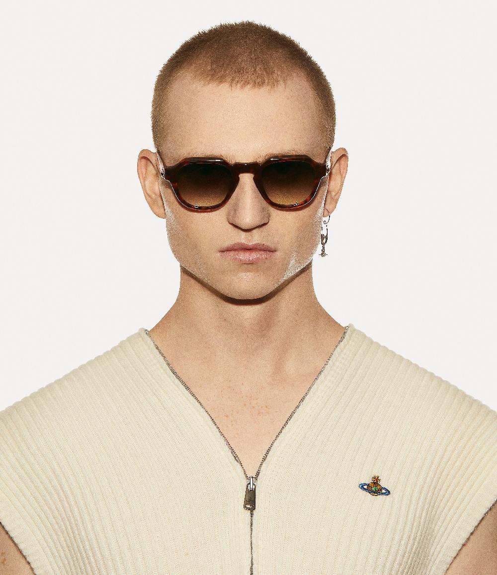 Andreas Kronthaler For Vivienne Westwood Prince Charming Sunglasses BROWN